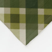 drab olijfgaarden en beige pleisters, monogrammen fleece deken (Hoek)