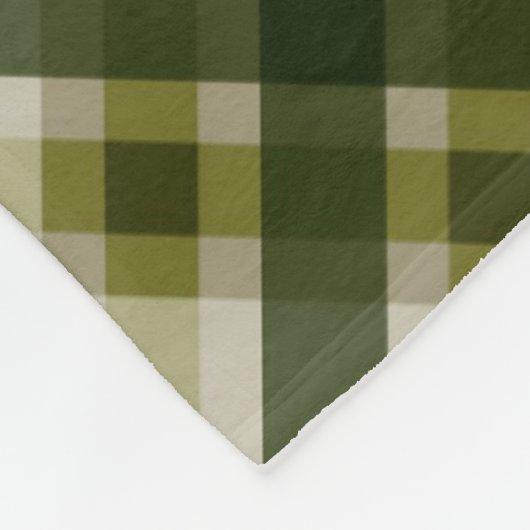 drab olijfgaarden en beige pleisters, monogrammen fleece deken (Hoek)