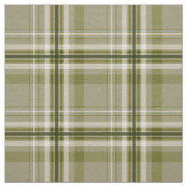 drab olive beige plaid stof