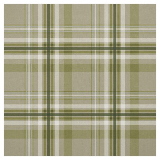 drab olive beige plaid stof (Swatch)