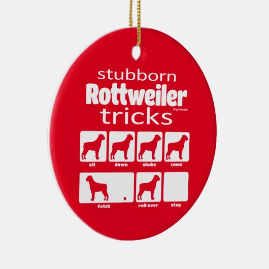 Drabborn Rottweiler Tricks Keramisch Ornament (Rechts)