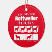 Drabborn Rottweiler Tricks Keramisch Ornament (Links)