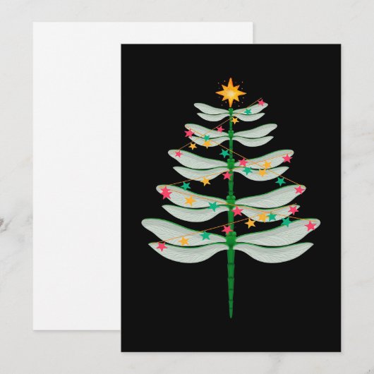 Drably Christmas Tree canvas print Feestdagenkaart (Voorkant / Achterkant)