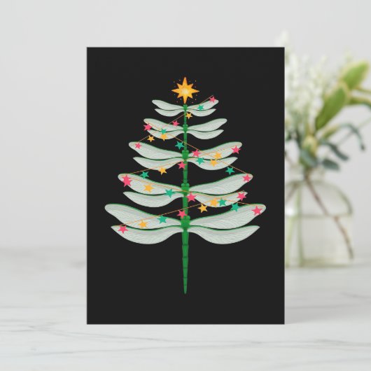 Drably Christmas Tree canvas print Feestdagenkaart (Staand voorkant)