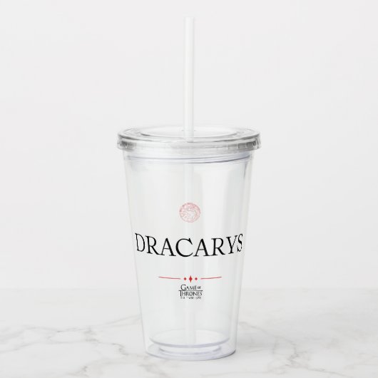 Dracarys Acryl Drinkbeker (Voorkant)