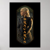 "Dracarys" Daenerys Targaryen Grafisch Poster (Voorkant)