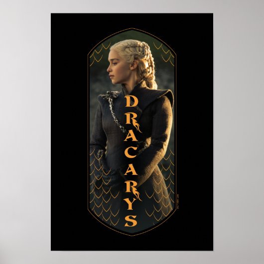 "Dracarys" Daenerys Targaryen Grafisch Poster (Voorkant)