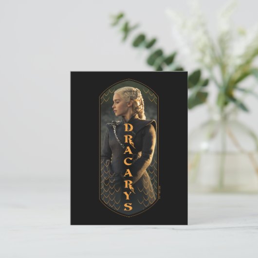 "Dracarys" Daenerys Targaryen Graphic Briefkaart (Staand voorkant)
