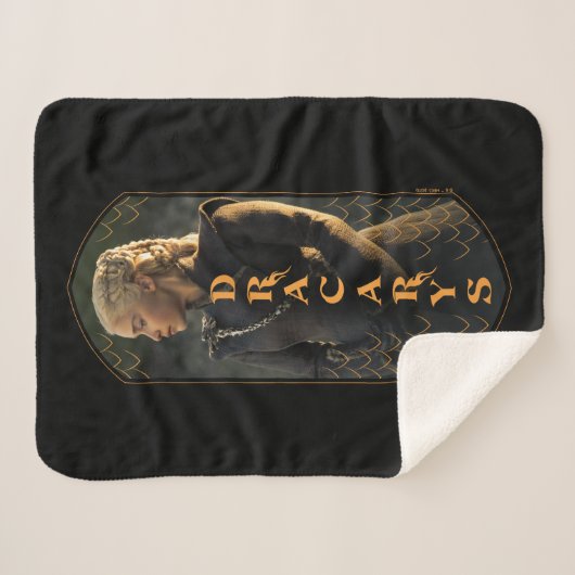 "Dracarys" Daenerys Targaryen Graphic Sherpa Deken (Voorkant (horizontaal))