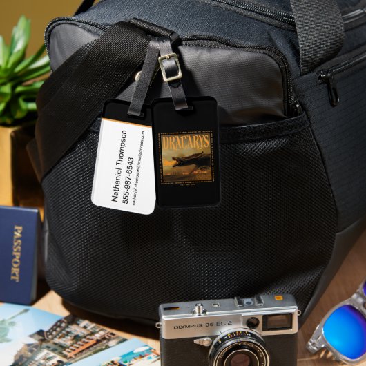 Dracarys Drogon Breathing Fire Graphic Bagagelabel (Voorkant /achterkant)