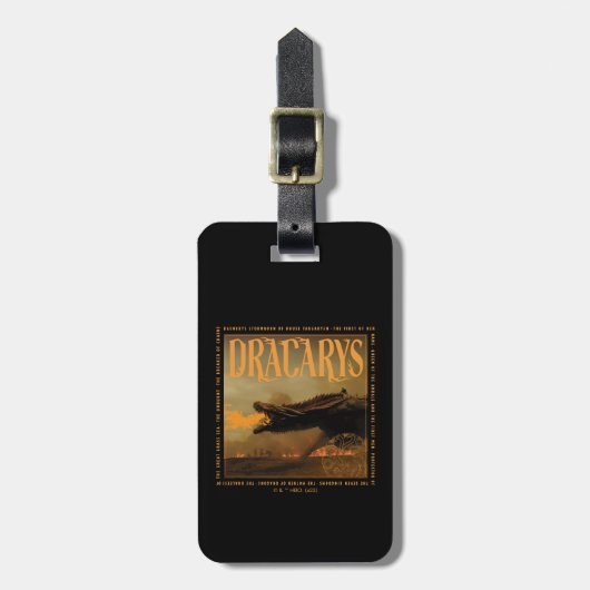 Dracarys Drogon Breathing Fire Graphic Bagagelabel (Voorkant verticaal)
