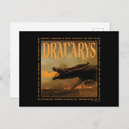Dracarys Drogon Breathing Fire Graphic Briefkaart (Voorkant / Achterkant)