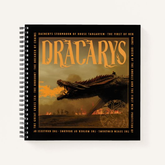 Dracarys Drogon Breathing Fire Graphic Notitieboek (Voorkant)
