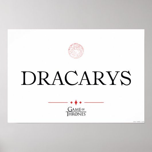 Dracarys Poster (Voorkant)