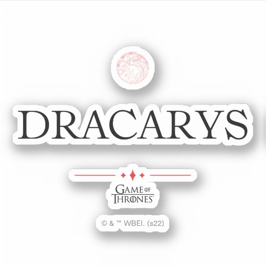 Dracarys Sticker (Voorkant)