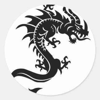 Drache, Dragon Ronde Sticker