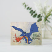 Drache Feuerspeier Briefkaart (Staand voorkant)
