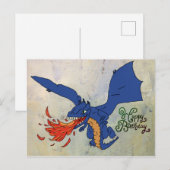 Drache Feuerspeier Briefkaart (Voorkant / Achterkant)