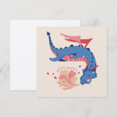 Drache, herzliche Wünsche. (Voorkant / Achterkant)