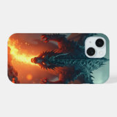 Drache mit Feuer iPhone 15 Case (Achterkant horizontaal)