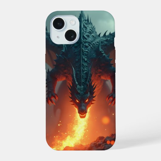 Drache mit Feuer iPhone 15 Case (Achterkant)