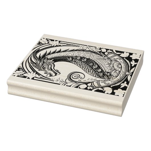 Drache mit Ornamenten Rubberstempel (Stempel)