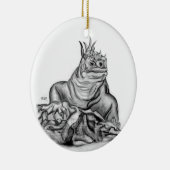 Drache schwarz weiss Zeichnung Keramisch Ornament (Rechts)