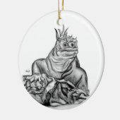 Drache schwarz weiss Zeichnung Keramisch Ornament (Links)