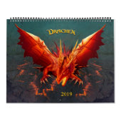 Drachen Kalender, Dragon Calendar,  (36cm x 28cm) Kalender (Hoes)