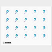 Drachen mit Federn Ronde Sticker (Vel)