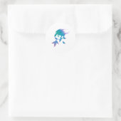 Drachen mit Federn Ronde Sticker (Tas)