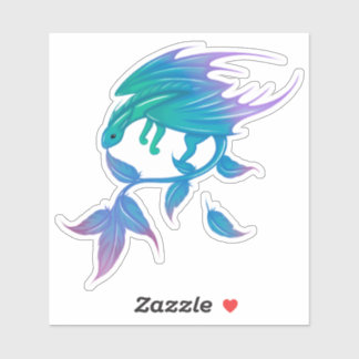 Drachen mit Federn Sticker