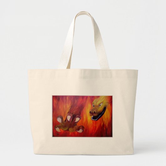Drachenkralle - Red Dragon Grote Tote Bag (Voorkant)