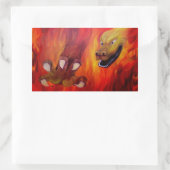 Drachenkralle - Red Dragon Rechthoekige Sticker (Tas)