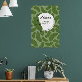 drachtige augurk welkom baby shower thema poster