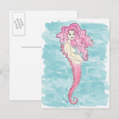 drachtige zeemeermin briefkaart (Voorkant / Achterkant)
