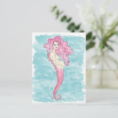 drachtige zeemeermin briefkaart (Staand voorkant)