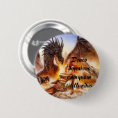 Draco dormiens numquam titillandus ronde button 5,7 cm (Voorkant /achterkant)