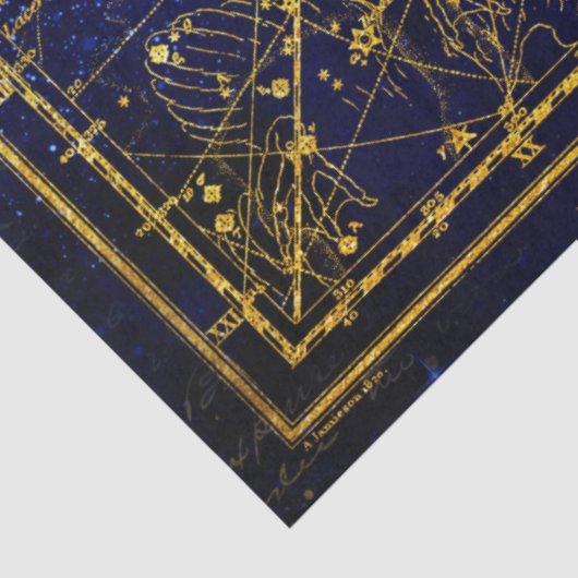 Draco Gold Celestial Constellation Tissuepapier (Detail)