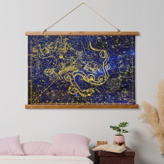 Draco Gold Constellation Hangend Wandkleed (Slaapkamer)