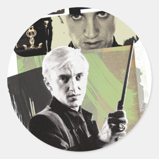Draco Malfoy 2 Ronde Sticker (Voorkant)