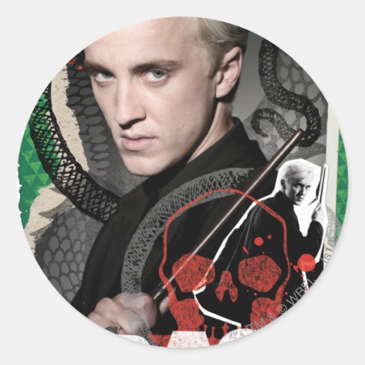 Draco Malfoy 6 Ronde Sticker (Voorkant)