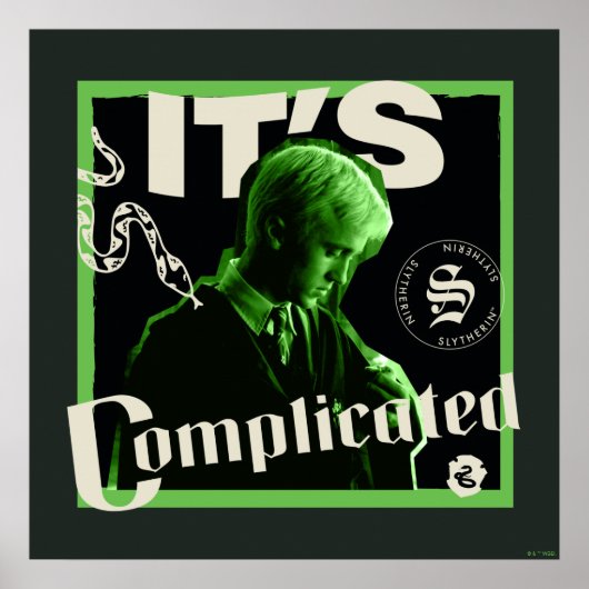 Draco Malfoy - "Het is ingewikkeld" Poster (Voorkant)