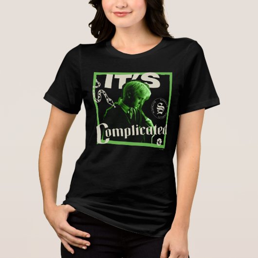 Draco Malfoy - "Het is ingewikkeld" Tri-Blend Shirt (Voorkant)