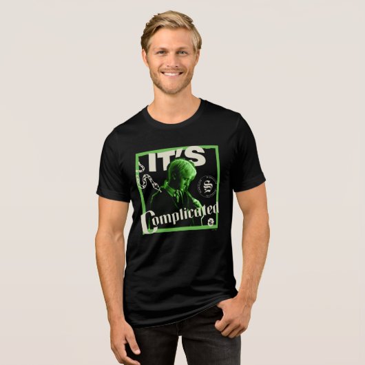 Draco Malfoy - "It's Complicated" Tri-Blend Shirt (Voorkant volledig)