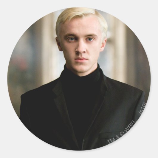 Draco Malfoy, recht op Ronde Sticker (Voorkant)