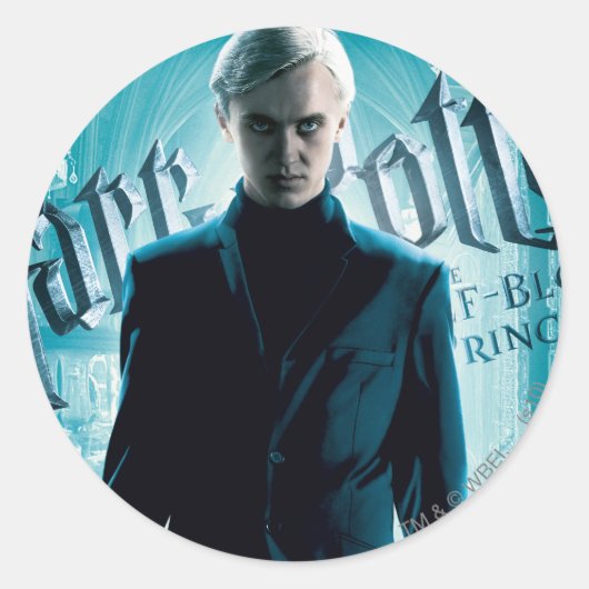 Draco Malfoy Ronde Sticker (Voorkant)