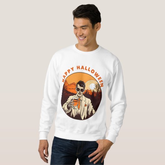 Dracola's griezelig, Halloween, Biergejuich Trui (Voorkant volledig)