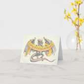 "Draconische bereidingen" Noot en Wenskaarten Kaart (Gele Bloem)