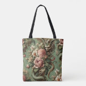 Drac's Finery - Barokke Dragon Gothic Tote Bag (Achterkant)